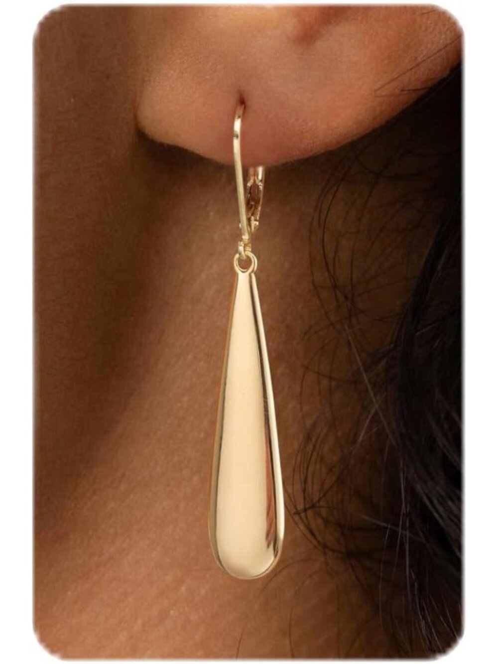 Dangle Earrings for Women, 14K Gold Plated/Sterling Silver Leverback Drop Earrin
